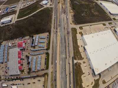 I-35W between Keller Hicks Rd. and Golden Triangle Blvd. looking south