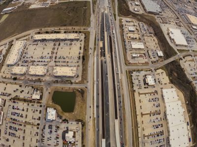 I-35W between N Tarrant Pkwy. and Heritage Trace Pkwy. looking south