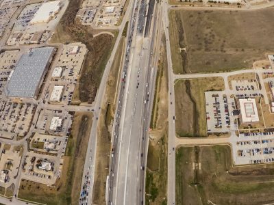 I-35W between N Tarrant Pkwy. and Heritage Trace Pkwy. looking north