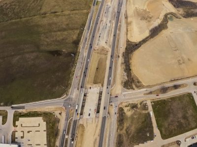 I-35W at Keller Hicks Rd. looking north