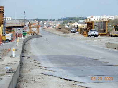 Work on I-35W between SH 170 and Westport Pkwy. 
