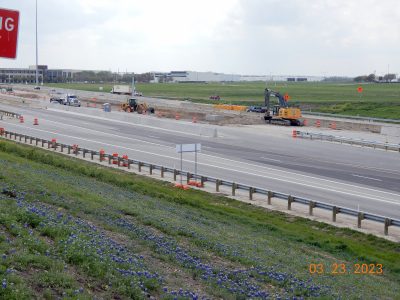 Work on I-35W near Westport Pkwy. 