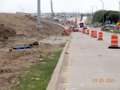 Work on I-35W near Westport Pkwy. 