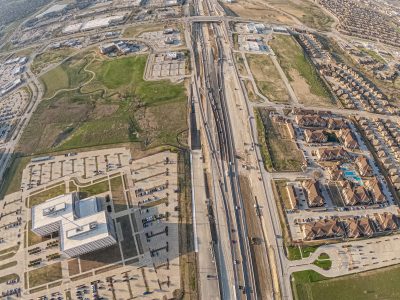 I-35W between Golden Triangle Blvd. and Heritage Trace Pkwy. looking south