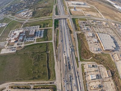 I-35W between N Tarrant Pkwy. and Heritage Trace Pkwy. looking south