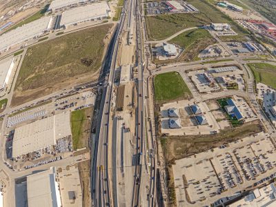I-35W at Golden Triangle Blvd. looking north