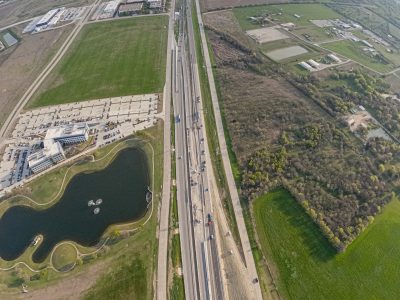 I-35W between Alliance Blvd. and Eagle Pkwy. looking north