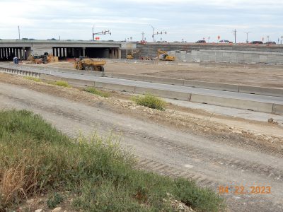 Work on I-35W near Heritage Trace Pkwy. 