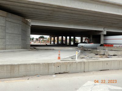 Work on Westport Pkwy. at I-35W