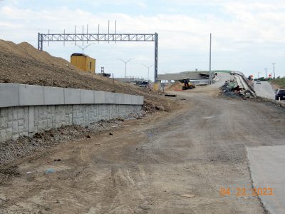 Work on I-35W near Westport Pkwy. 