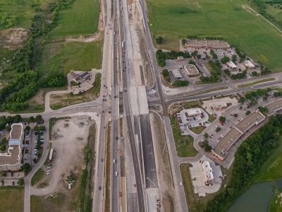 I-35W at Westport Pkwy. looking south