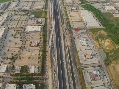 I-35W between N Tarrant Pkwy. and Heritage Trace Pkwy. looking south