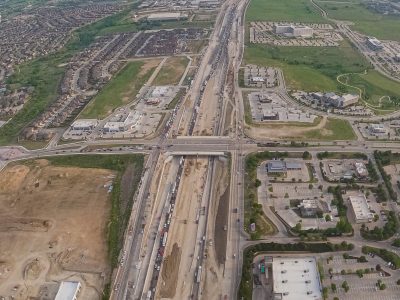 I-35W at Heritage Trace Pkwy. looking north
