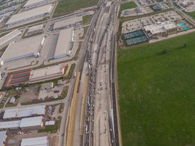 I-35W between Heritage Trace Pkwy. and Golden Triangle Blvd. looking north
