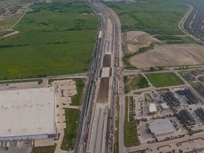 I-35W at Keller Hicks Rd. looking north