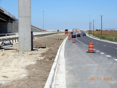 New northbound I-35W frontage road connecting Heritage Trace Pkwy. to Golden Triangle Blvd.