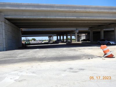 Work on Keller Hicks Rd. at I-35W 