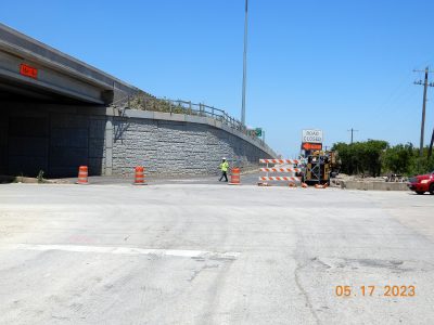 Work on Keller Hicks Rd. at I-35W 