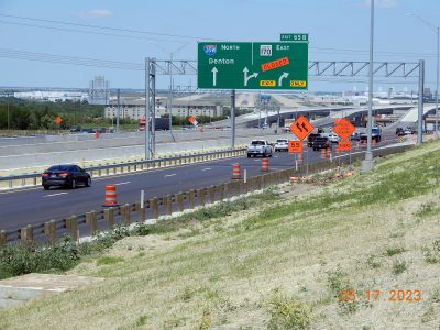 Work near the I-35W/SH 170 interchange