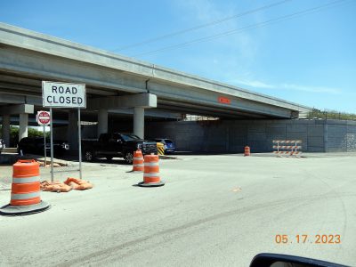 Work on Keller Hicks Rd. at I-35W 