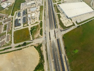 I-35W at Keller Hicks Rd. looking south