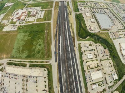 I-35W between N Tarrant Pkwy. and Heritage Trace Pkwy. looking south