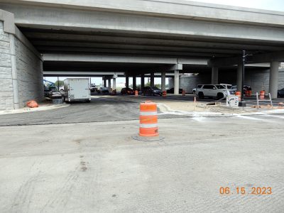 Work on Keller Hicks Rd. at I-35W 