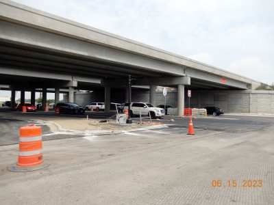 Work on Keller Hicks Rd. at I-35W 