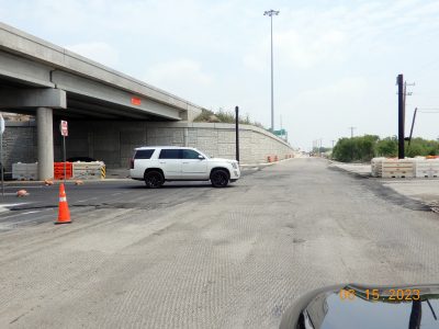 Work on Keller Hicks Rd. at I-35W 