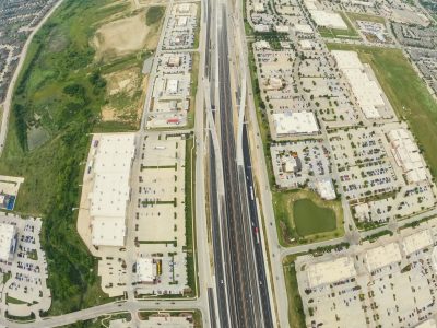 I-35W between N Tarrant Pkwy. and Heritage Trace Pkwy. looking north