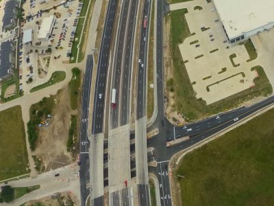 I-35W at Keller Hicks Rd. looking south