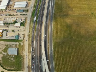 I-35W between Heritage Trace Pkwy. and Golden Triangle Blvd. looking north