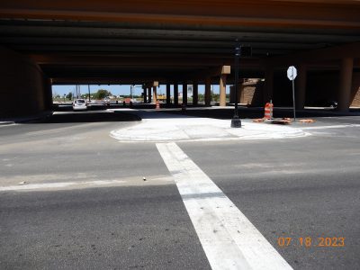 Work on Keller Hicks Rd. at I-35W 