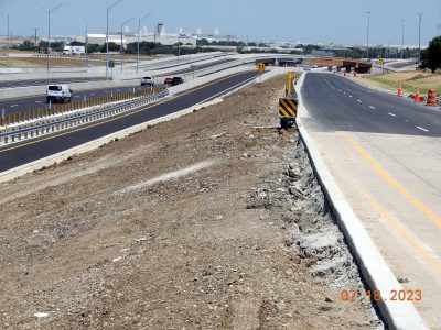 Work on I-35W between SH 170 and Westport Pkwy. 