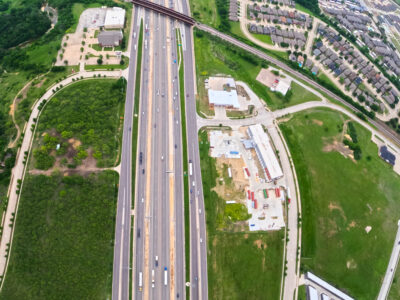 I-820 between Haltom Rd. and Denton Hwy. 377 looking east