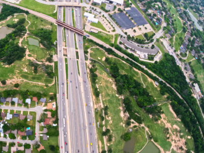 I-820 between Denton Hwy. 377 and Iron Horse Blvd. looking east