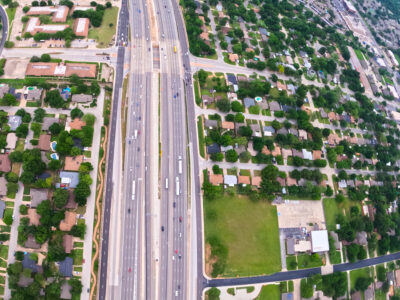 SH 121/183 at Norwood Dr. looking east
