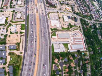 SH 121/183 at Forest Ridge Dr. looking east 