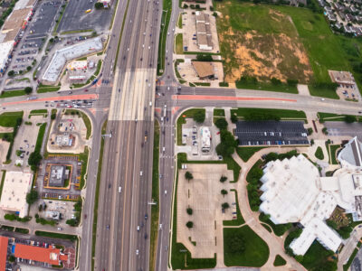 SH 183 at Industrial Blvd. (FM 157) looking west
