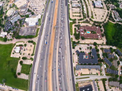  SH 121/183 between Westpark Way and Central Dr. looking west
