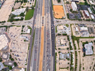 SH 121/183 at Central Dr. looking west