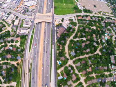 SH 121/183 at Brown Trail looking west