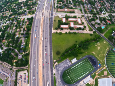 SH 121/183 at Norwood Dr. looking west 