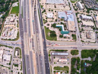 SH 121/183 at Precinct Line Rd. looking west