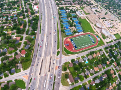 I-820 at Holiday Ln. looking west