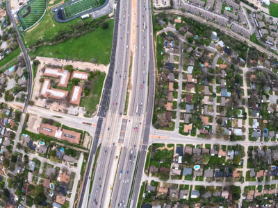 SH 121/183 at Norwood Dr. looking east