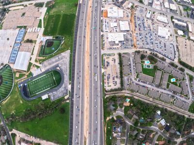 SH 121/183 between Norwood Dr. and Brown Trail looking east