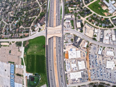 SH 121/183 Brown Trail looking east