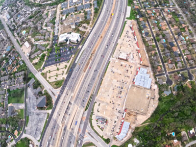 SH 121/183 at Bedford Rd. looking east