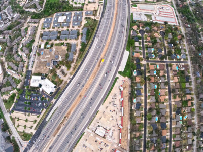 SH 121/183 between Bedford Rd. and Forest Ridge Dr. looking east
